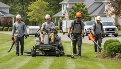 Kissimmee, FL tree service crew providing lawn and yard care for healthy, well-kept properties