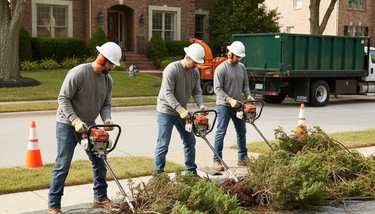 Kissimmee, FL arborists removing overgrown shrubs for safe, efficient landscape clearing