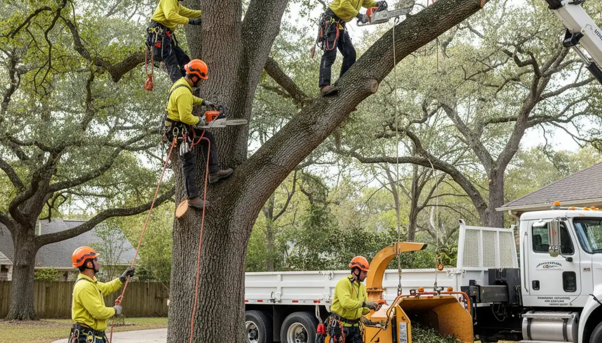 Kissimmee, FL tree removal team safely removes storm-damaged trees for local homeowners