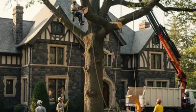 Tree service crew in Kissimmee, FL providing professional tree removal and cleanup