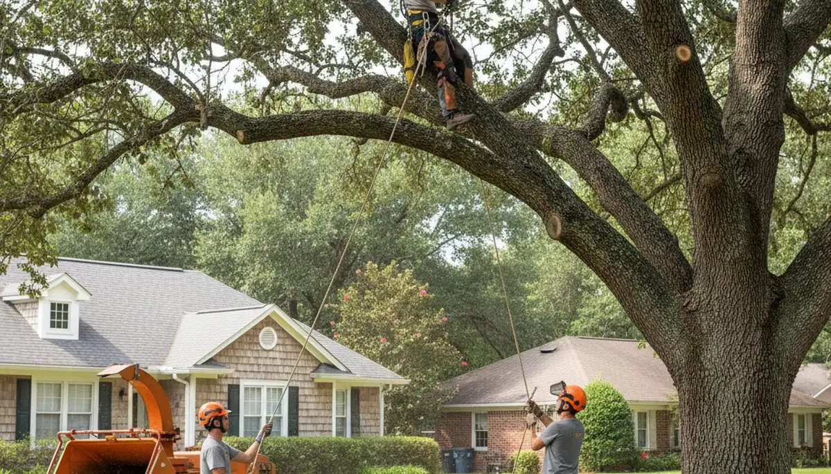 Tree service crew in Kissimmee, FL providing professional tree removal and trimming services