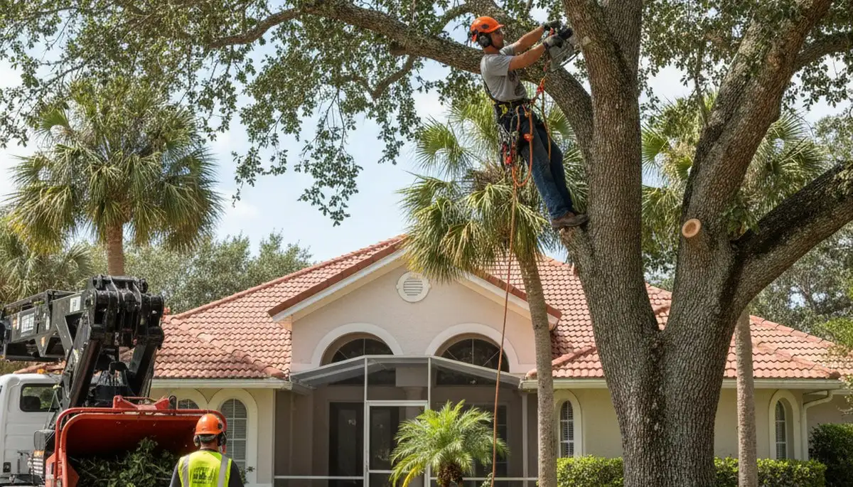 Tree service crew in Kissimmee, FL providing professional tree removal and cleanup
