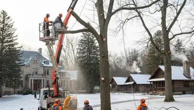 Tree service crew in Kissimmee, FL providing professional tree removal and trimming services